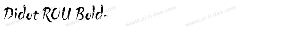 Didot ROU Bold字体转换